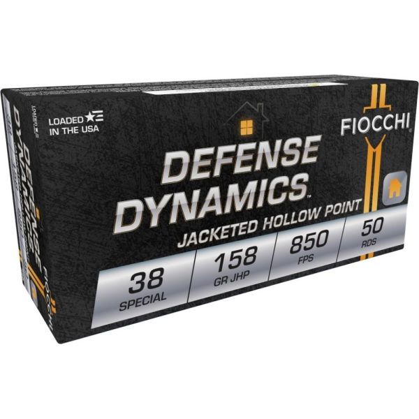 Fiocchi Pistol Shooting Dynamics Handgun Ammunition .38 Spl 158 gr JHP 850 fps 50-box