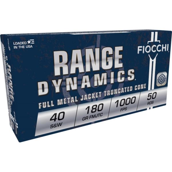 Fiocchi Pistol Shooting Dynamics Handgun Ammunition .40 S&W 180 gr FMJ-FN 1000 fps 50-box
