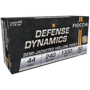Fiocchi Pistol Shooting Dynamics .44 Mag 240 gr JHP 50ct