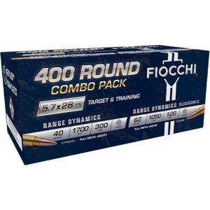 Fiocchi Combo Pack 5.7x28mm 40gr FMJ 200ct & 62gr FMJ 200ct (400ct Total)