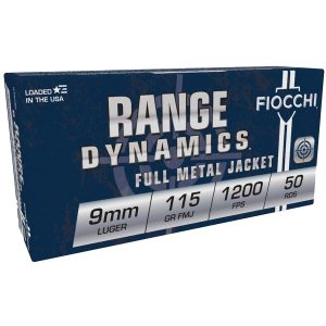 Fiocchi Range Dynamics 9mm Luger 115gr FMJ 50ct