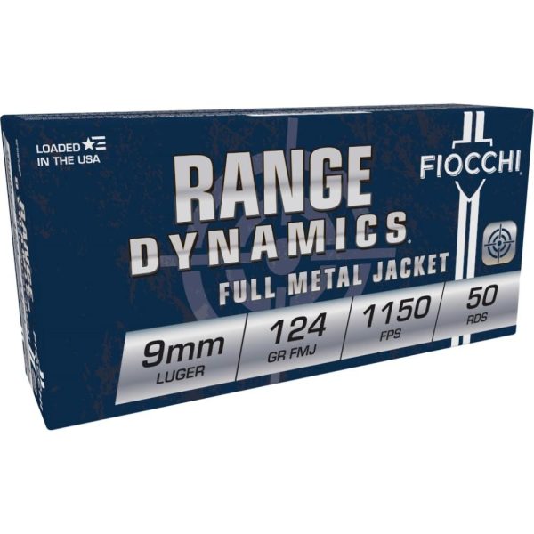 Fiocchi Pistol Shooting Dynamics 9mm Luger 124 gr FMJ 50ct
