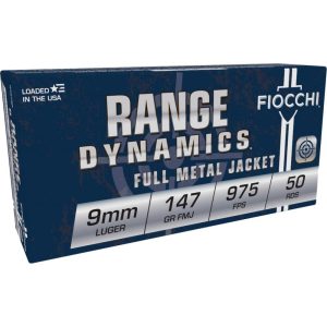 Fiocchi Pistol Shooting Dynamics 9mm Luger 147 gr FMJ 50ct