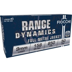 Fiocchi Pistol Shooting Dynamics 9mm Luger 158 gr. FMJ 50ct