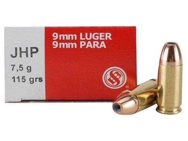 Sellier & Bellot 9mm Luger 115 gr JHP 50ct