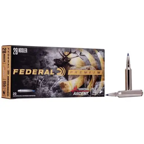 Federal Terminal Ascent .28 Nosler 155gr 3200 lbs 20ct