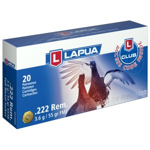 Lapua .222 Rem 55gr FMJ 20CT