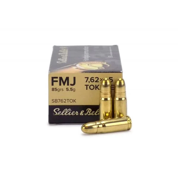 Sellier & Bellot 7.62x25mm Tokarev 85 gr FMJ 50ct