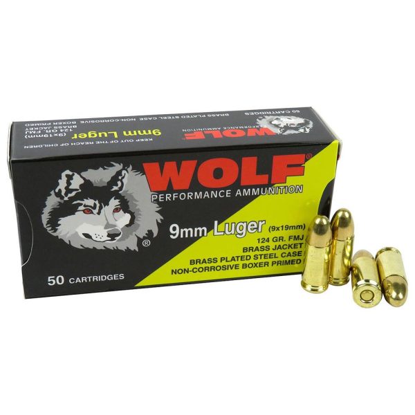 Wolf (Turkish) Performance 9mm Luger 124gr FMJ 50ct