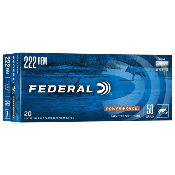 Federal Power-Shok .222 Rem 50 gr SP 20ct