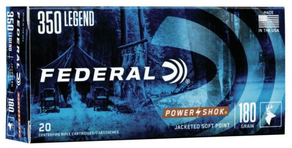 Federal Power-Shok Rifle Ammunition .350 Legend 180 gr SP 2100 fps 20-ct