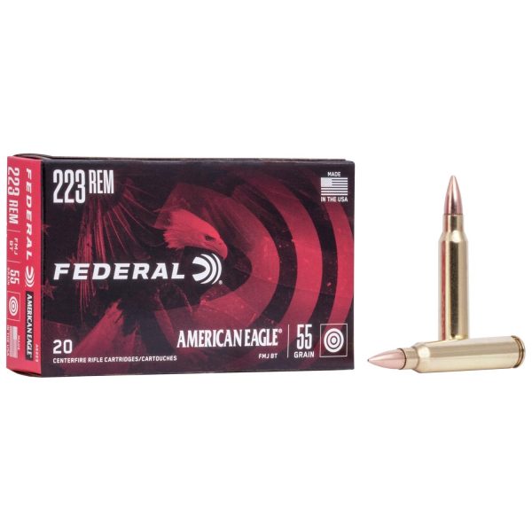 Federal American Eagle .223 Rem 55 gr FMJBT 20ct