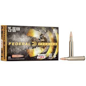 FEDERAL .25-06 REM 100GR BARNES TSX AMMO 20ct