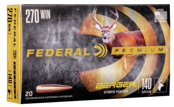 Federal Classic Hunter Berger Hybrid Rifle Ammunition .270 Win 140 gr BTHP 2950 fps 20-ct