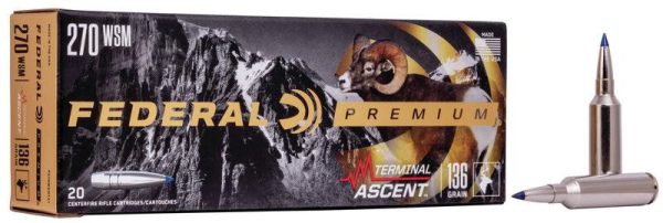 Federal Terminal Ascent Rifle Ammuntion .270 WSM 136 gr 3240 fps 20-ct