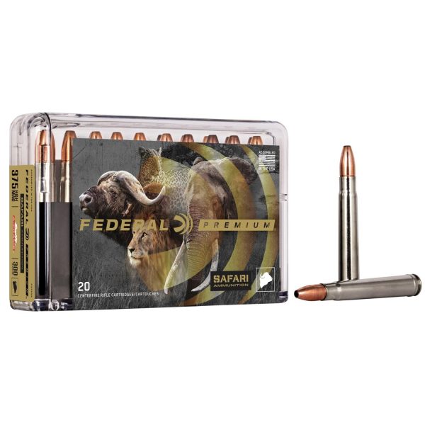Federal Premium Cape-Shok Rifle Ammunition .375 H&H 300 gr SAF 2450 fps - 20-ct