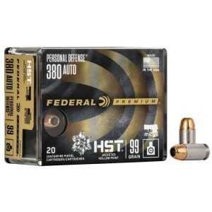 Federal Personal Defense .380 ACP 99 gr HST 20CT