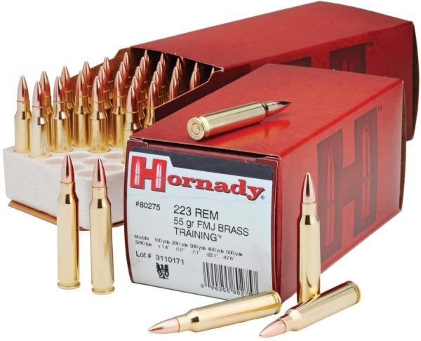 Hornady Custom Rifle Ammunition .223 Rem 55 gr FMJBT 3240 fps - 50-box