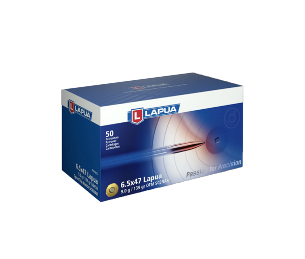 Lapua Rifle HPBT Ammo 6.5x47 139gr 2690 fps 50-ct