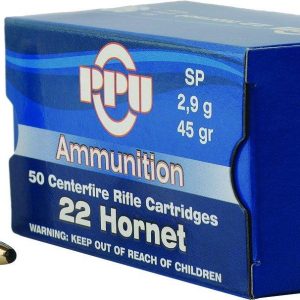 PPU .22 Hornet 45 gr SP 50ct