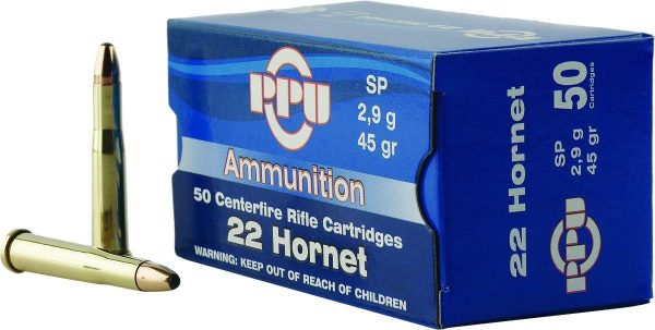 PPU .22 Hornet 45 gr SP 50ct