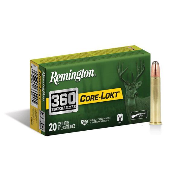 Remington Core-Lokt Rifle Ammunition .360 Buckhammer 180gr SP 2400 fps 20-ct