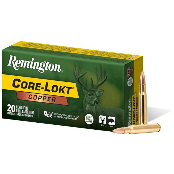 Remington Core-Lokt Copper Rifle Ammunition .270 Win 130gr CHP 3060 fps 20-ct