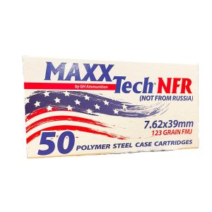 Maxxtech NFR Steel Case 7.62x39mm 123gr FMJ Boxer Primed 50ct