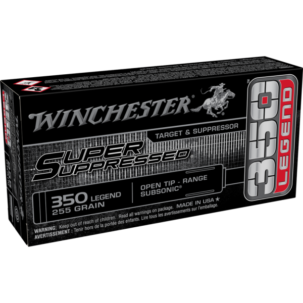 Winchester Super Suppressed Rifle Ammunition .350 Legend 255 gr. OT 1060 fps 20-ct
