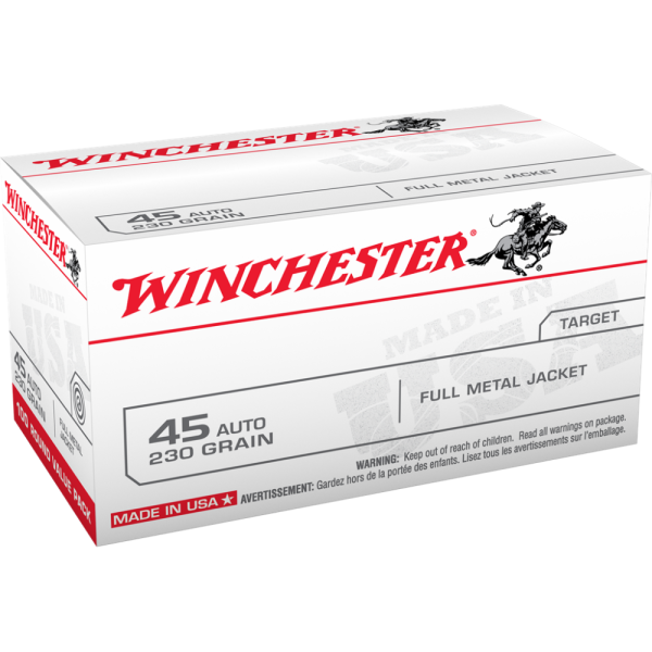 Winchester USA .45 ACP 230 gr. FMJ 100ct