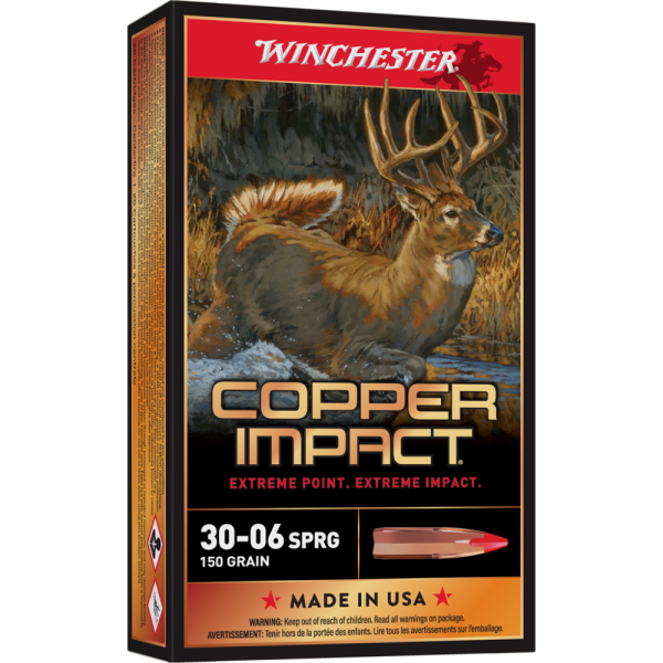 Winchester Copper Impact Rifle Ammunition 30-06 SPRG 150 gr. BT 2920 fps 20-ct