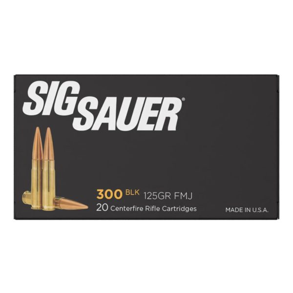 Sig Sauer Elite Ball Handgun Ammunition 300 Blackout 125gr FMJ 2145 fps 20-ct