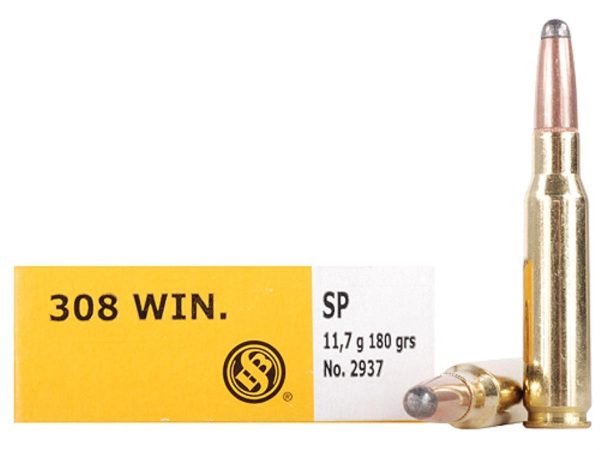 Sellier & Bellot Rifle Ammunition .308 Win 180 gr SP  - 20-box
