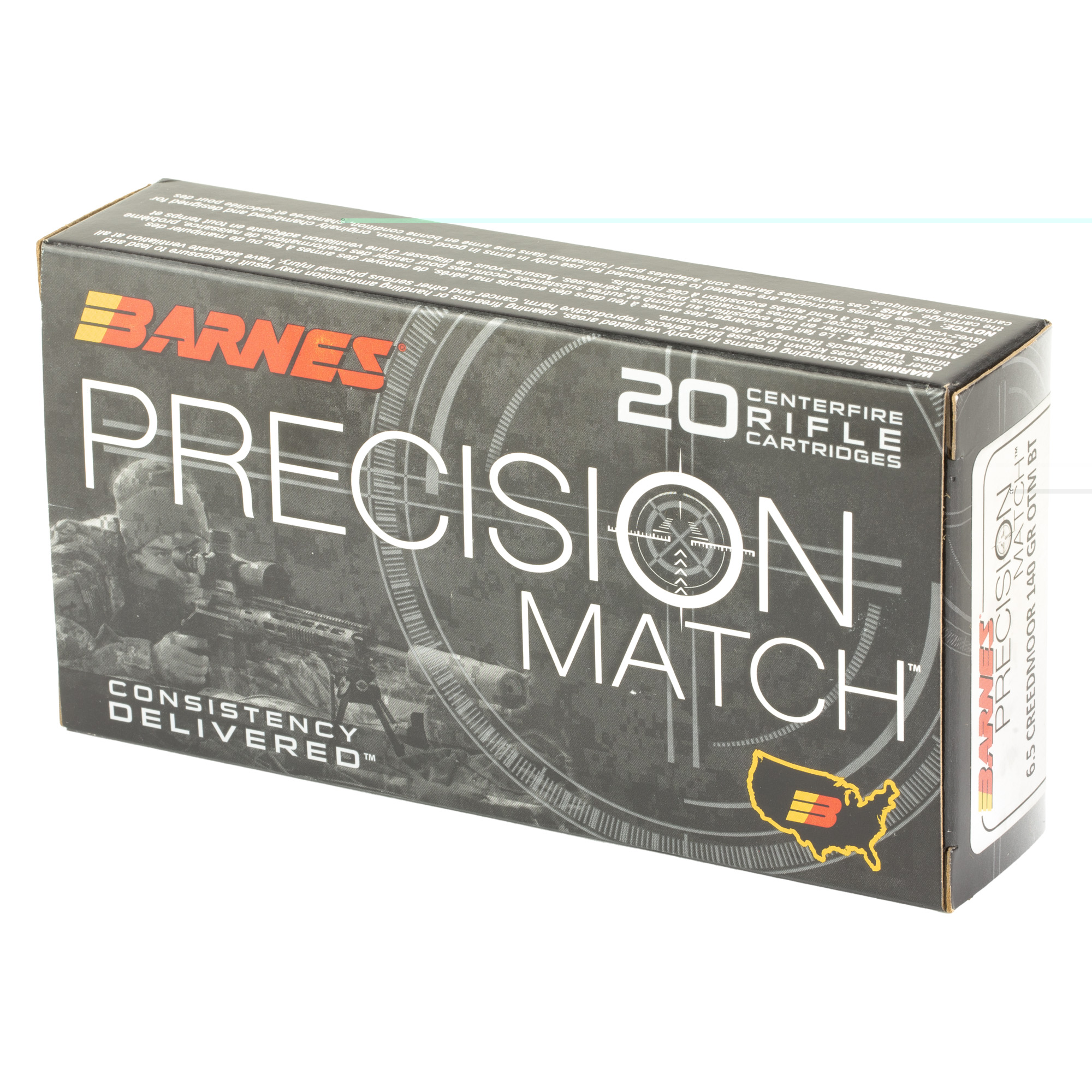 Barnes Precision Match 6.5 Creedmoor 140gr OTM 20ct - Image 3