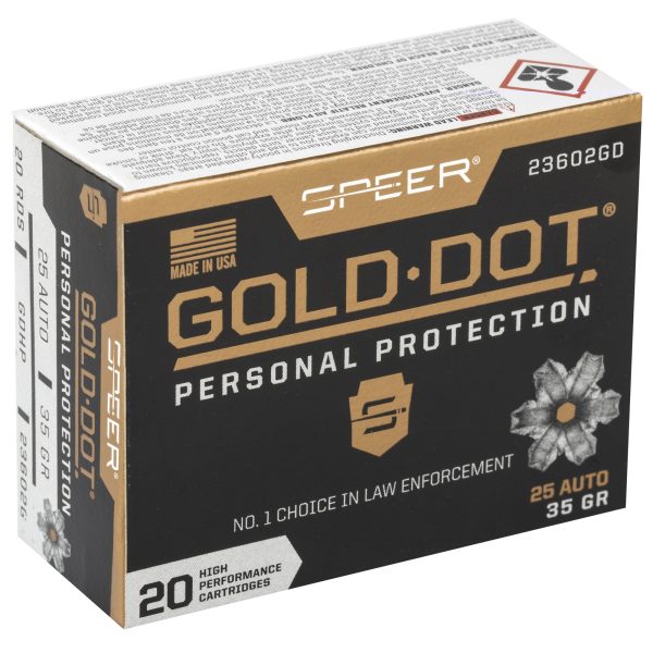Speer Gold Dot .25acp 35gr Hp 20ct - Image 4