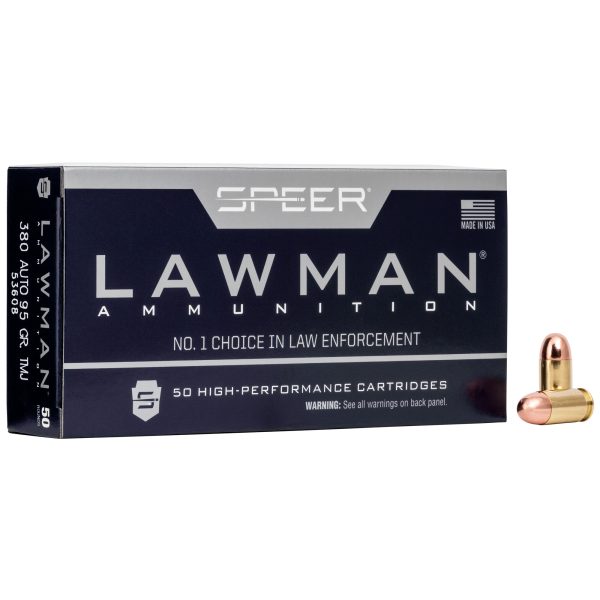 Speer Lawman .380acp 95gr Tmj 50ct