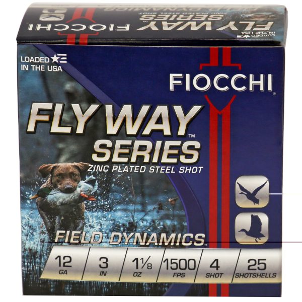 Fiocchi 12ga #4 Flyway Steel 25ct