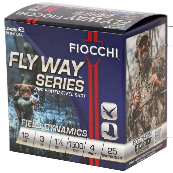 Fiocchi 12ga #4 Flyway Steel 25ct - Image 3