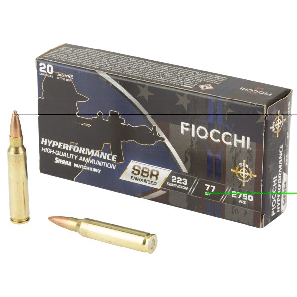 Fiocchi Hyperformance SBR .223rem 77gr 20ct