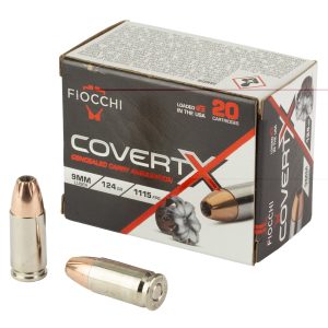 Fiocchi Covertx 9mm 124gr Jhp 20ct