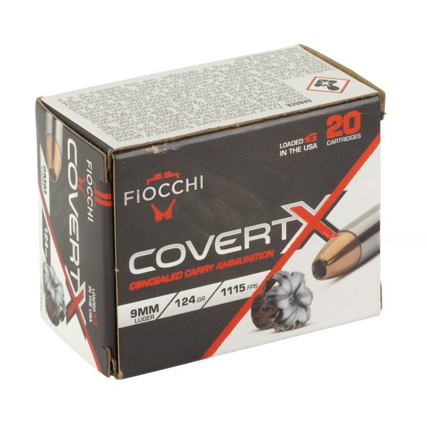 Fiocchi Covertx 9mm 124gr Jhp 20ct - Image 3