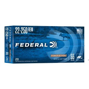 Federal PowerShok .22-250rem 55gr Sp 20ct