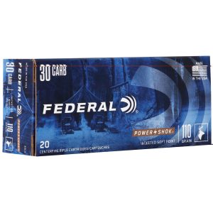 Federal PowerShok .30carbine 110gr Sprn 20ct