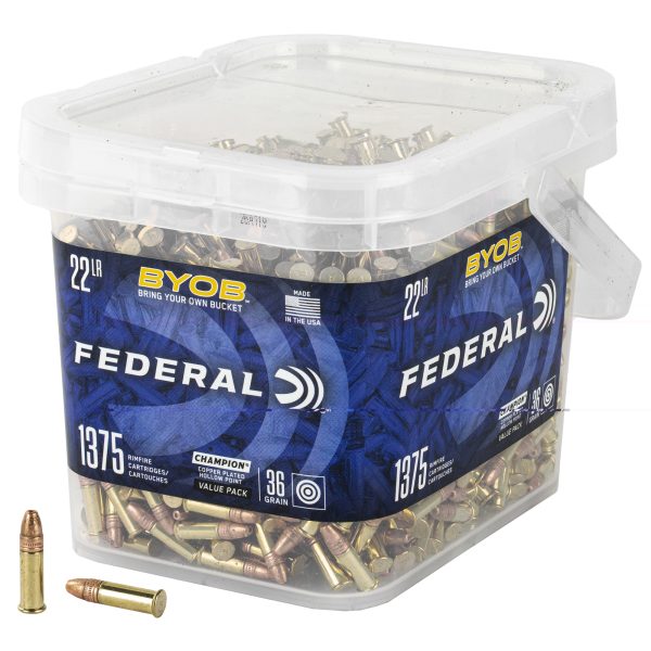 Federal .22lr 36gr Cphp BYOB Bk 2x 1375ct