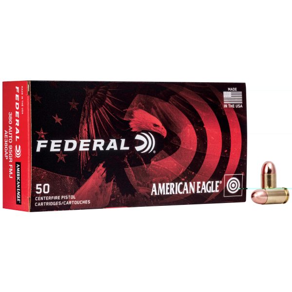 Federal American Eagle .380acp 95gr Fmj 50ct