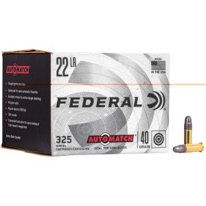 Federal Auto Match .22lr 40gr Sld 325ct