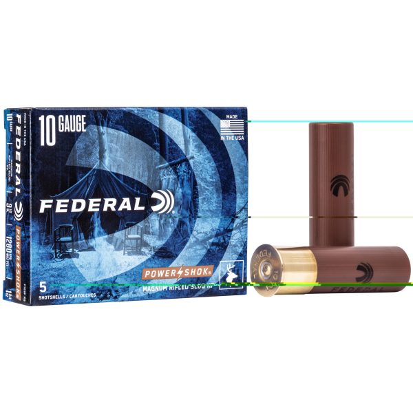 Federal Powershok 10ga 3.5" Rfl Slg 5ct
