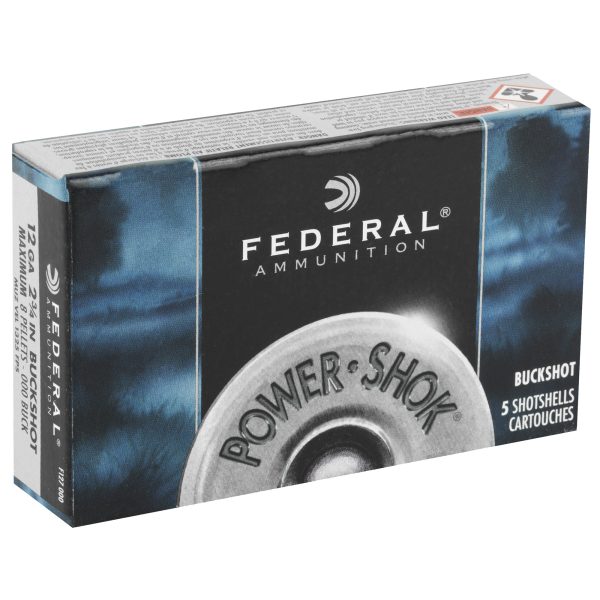 Federal Powershok 12ga 2.75 8p 000bck 5ct - Image 2