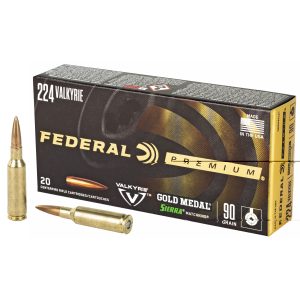 Federal Gold Medal .224 valkyrie 90gr Bthp 20ct