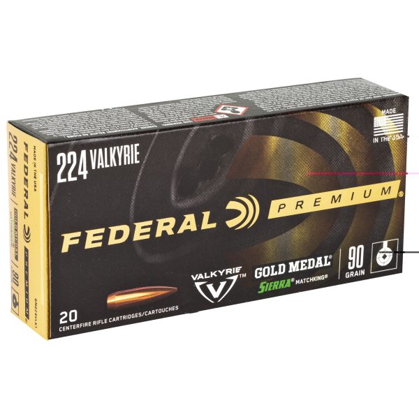 Federal Gold Medal .224 valkyrie 90gr Bthp 20ct - Image 2